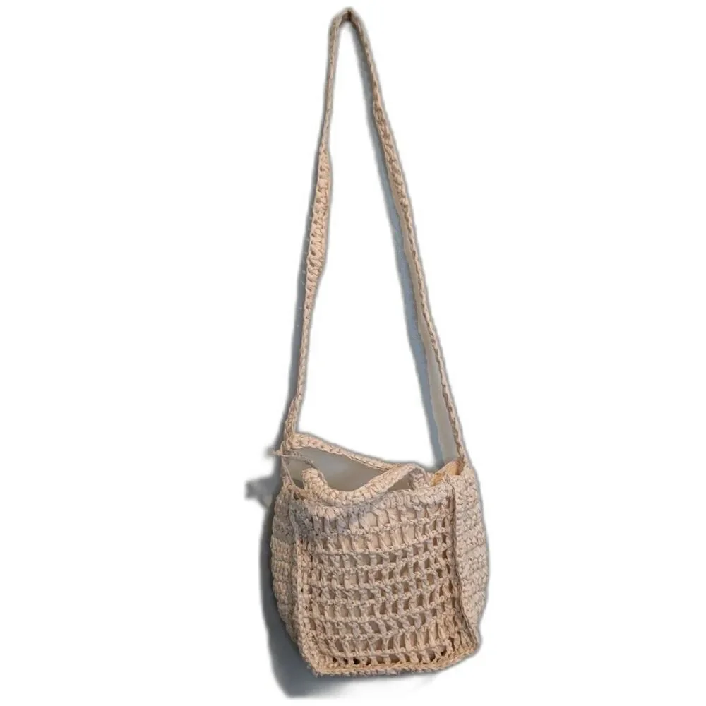 Universal Thread Off-White Crochet Crossbody Bag NWT